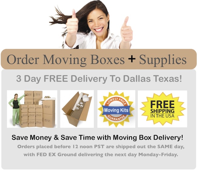 Buy Dallas moving boxes and moving supplies in a moving kit