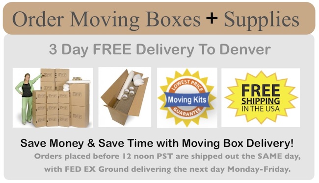 Buy Denver moving boxes and moving supplies in a moving kit
