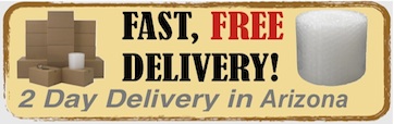 Free next day shipping of moving supplies and moving boxes in Arizona.