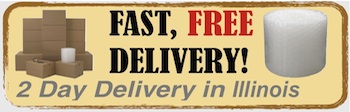 Free two day shipping of Chicago moving boxes and moving supplies in Illinois.