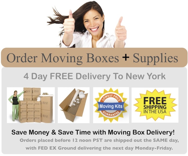 Buy New York moving boxes and moving supplies in a moving kit