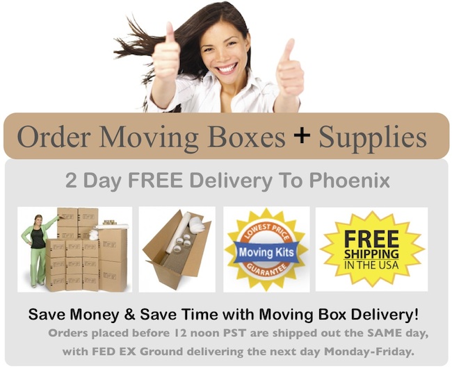 Buy Phoenix Arizona Moving Boxes and Moving Supplies in a moving kit