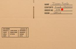 Embedded moving labels on the boxes