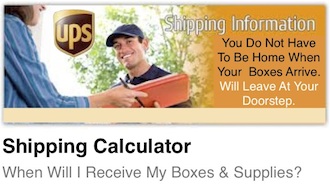Shipping times for moving boxes and moving supplies