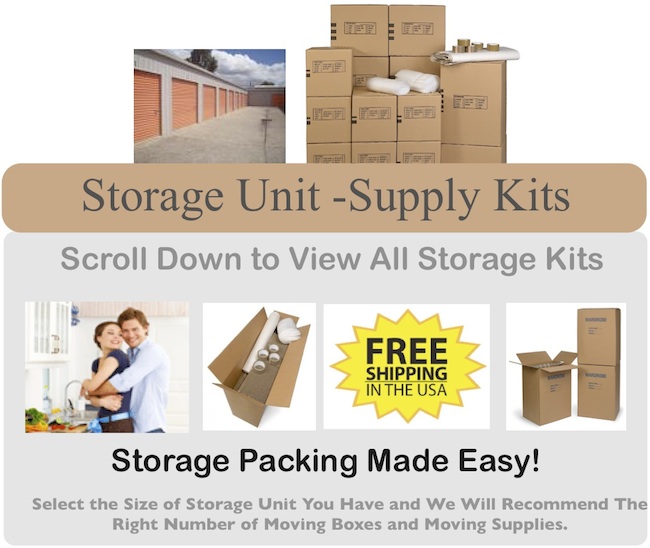 Buy storage supplies in a moving kit