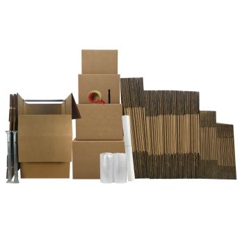 UBMOVE Wardrobe Moving Boxes Kit #7 contains 70 Boxes, 3 Shorty Wardrobe Boxes, and Supplies
