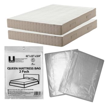 UBMOVE Queen mattress cover plastic to cover mattresses during the move