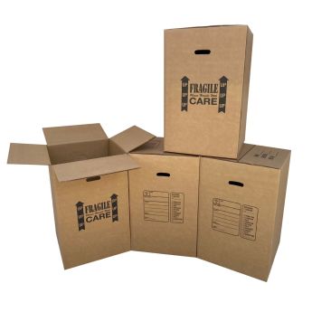 4 Kitchen Moving Boxes- Tall and Extra Strong for Appliances, Pots and Pans