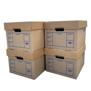 File Storage Boxes 4 Pack 200# Strength