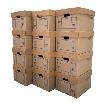 File Storage Boxes 12 Pack 200# Strength
