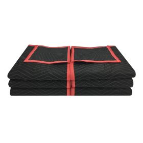 red and black moving blankets