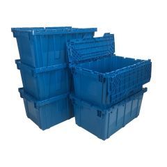Storage and Packing Plastic Crates, 27" x 17" x 12.5" Pack of 5